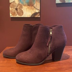 Burgundy Suede Booties from Lulu’s